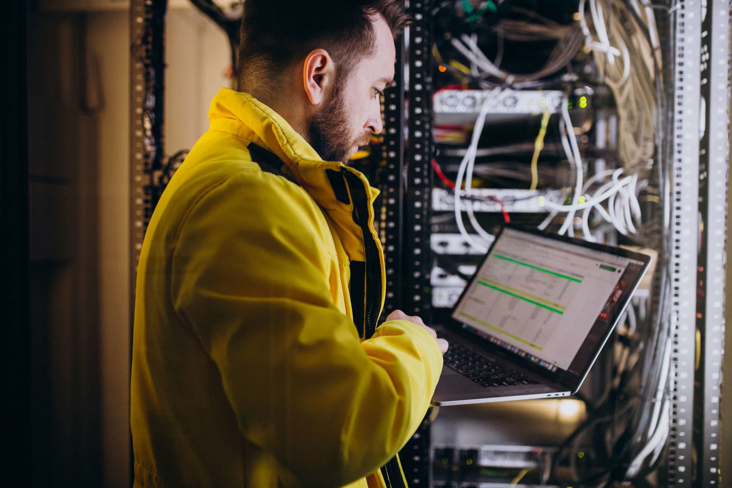 guy working on an automated system